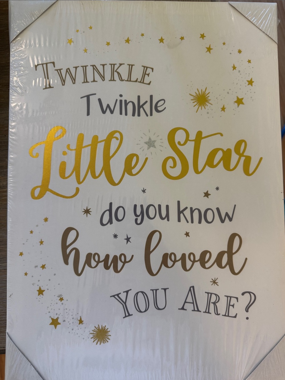 BRAND NEW IN PLASTIC Twinkle Little Star Wall Art - Inspirational Nursery De